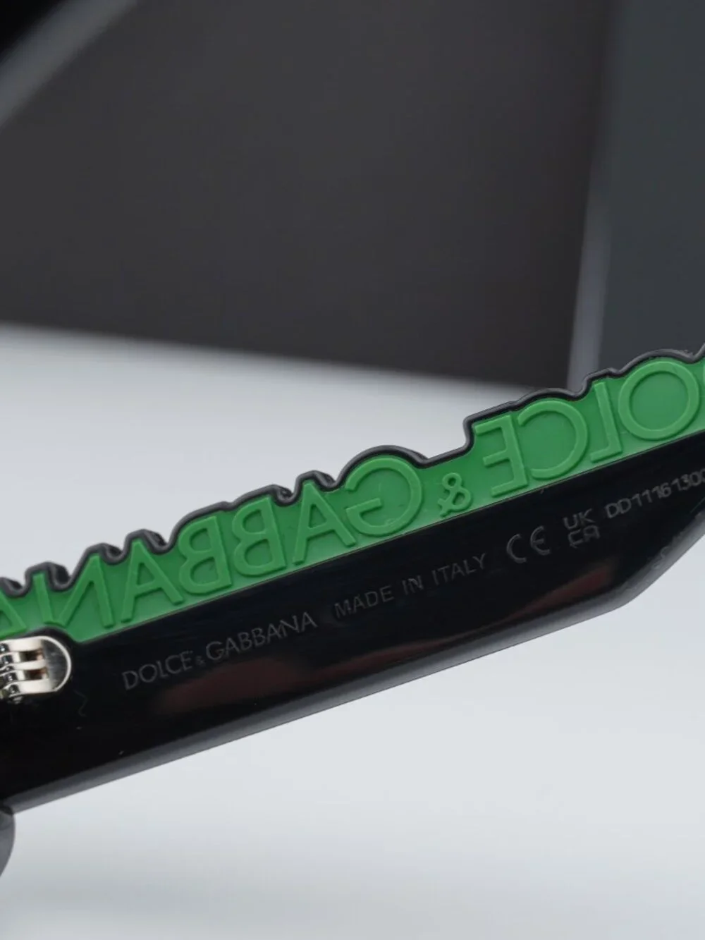 Dolce & Gabbana DG6203 501/71 Rectangle Sunglasses - Black/Green/Dark Green